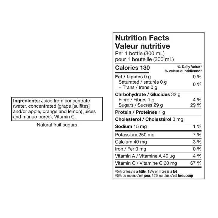 Oasis Exotic Mango Juice Blend, 24 × 300 mL