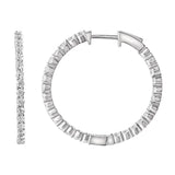 Round Brilliant Diamond Hoop Earrings (2.00 ctw)