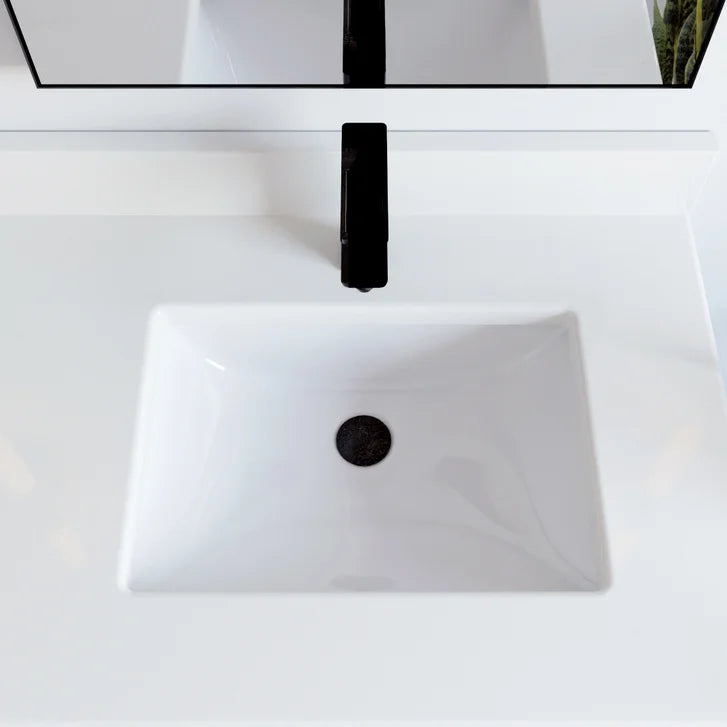 VanGo Willow Vanity in White with Quartz Countertop