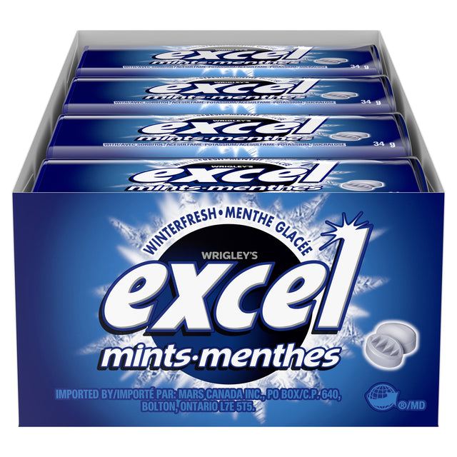 Excel Winterfresh Mints, 8 × 34 g N0