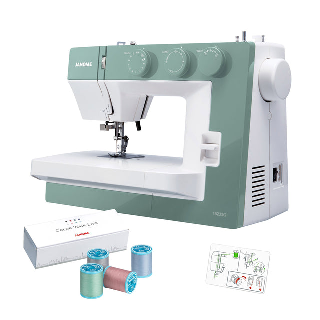 Janome 1522 Smokey Green Sewing Machine X4