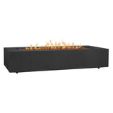 Real Flame Aegean Steel 70 in. Rectangle Fireplace
