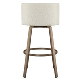 Amisco Cristina Swivel Counter Stool, Bronze Metal Frame