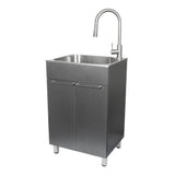Transform Silver 22 in. All-in-one Utility Sink with Cabinet and Faucet
