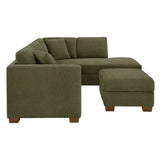 Thomasville Walsen 3-piece Fabric Sectional with Storage Ottoman