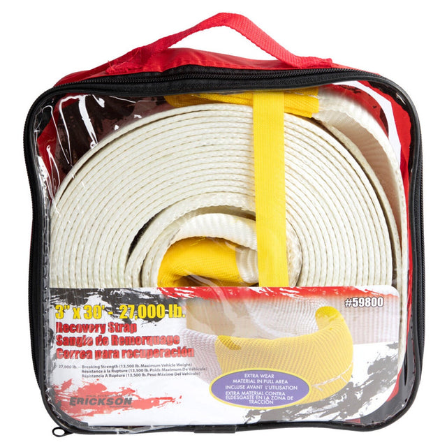 Erickson (3 in. x 30 ft.) 27,000 lb. Recovery Strap Bulk With Carry Bag I2