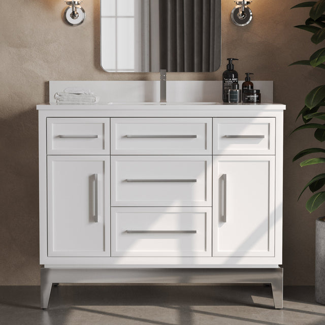 Forestmade Barrington Vanity with Quartz Top in White Y7