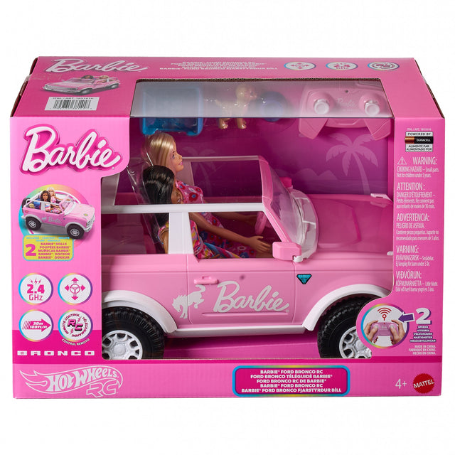 Hot Wheels Barbie Ford Bronco with 2 Barbie Dolls F7