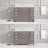 Studio Bathe Calais III Vanity in Mink Grey Finish with Engineered Stone Countertop