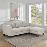 Thomasville Fabric Sofa with Ottoman