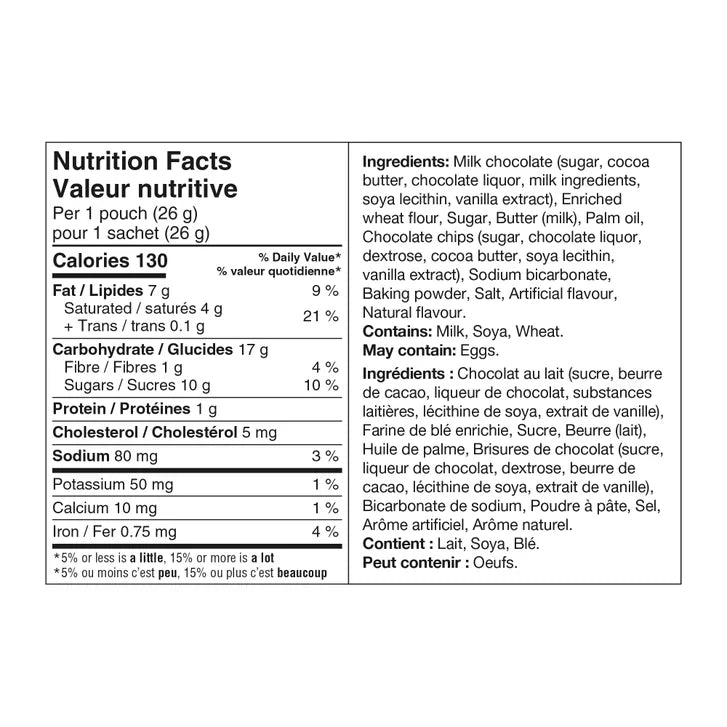 Celebration Mini Chocolate Chip Cookies, 30 × 26 g