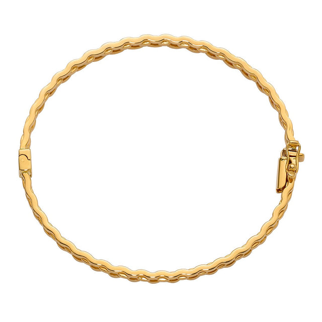High Polish Bangle Bracelet in Yellow Gold T1