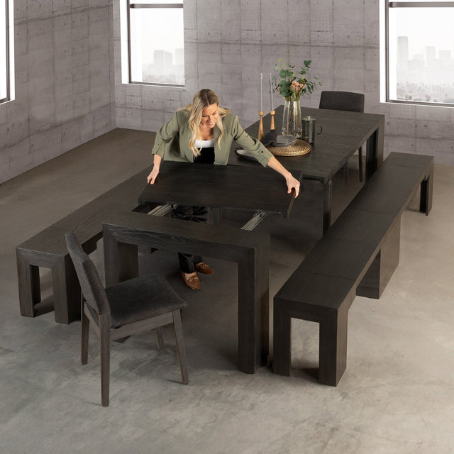 Transformer Table 5-piece Dining Table Includes 2 Benches and 2 Chairs I8