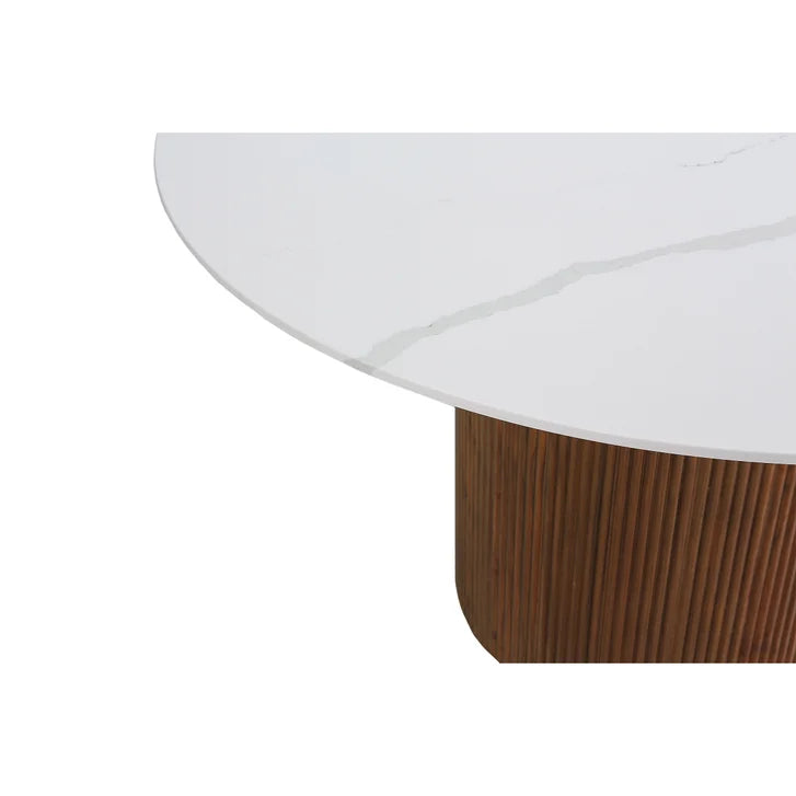 Troy Solid Quartz Round Dining Table