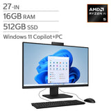ASUS 27-in Copilot+ PC All-in-One Desktop, AMD Ryzen AI 5 330 – 16GB RAM, 512GB SSD