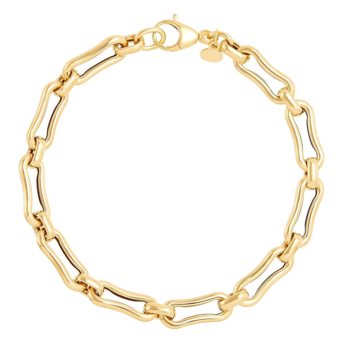 Bamboo Link Bracelet in Yellow Gold