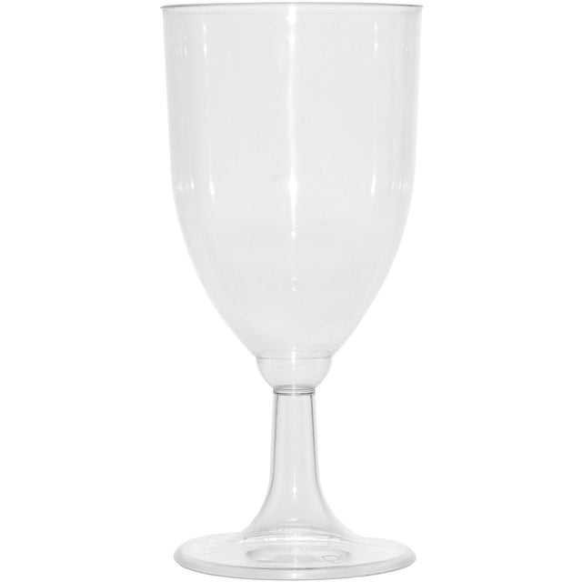 Café Express Crystal Clear Plastic Wine Glasses, 144-count Z6
