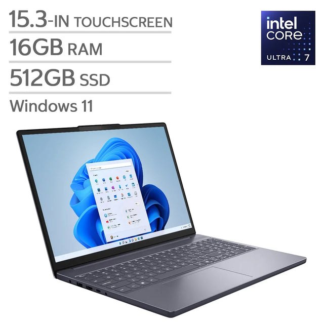Lenovo IdeaPad Slim 3i AI Copilot+ PC 15.3-in Touchscreen Laptop, Intel Core Ultra 7 355 - 16GB RAM, 512GB SSD Q6