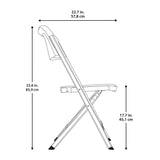 Lifetime Bypass Commercial Folding Chairs, 4-pack