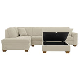 Thomasville Miles 3-piece Left-hand Facing Fabric Sectional with Storage Ottoman