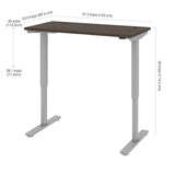 Bestar Upstand 61 cm x 122 cm (24 in. x 48 in.) Height Adjustable Desk with Dual Monitor Arm