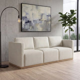 Henredon Fabric Sofa with Wood Base