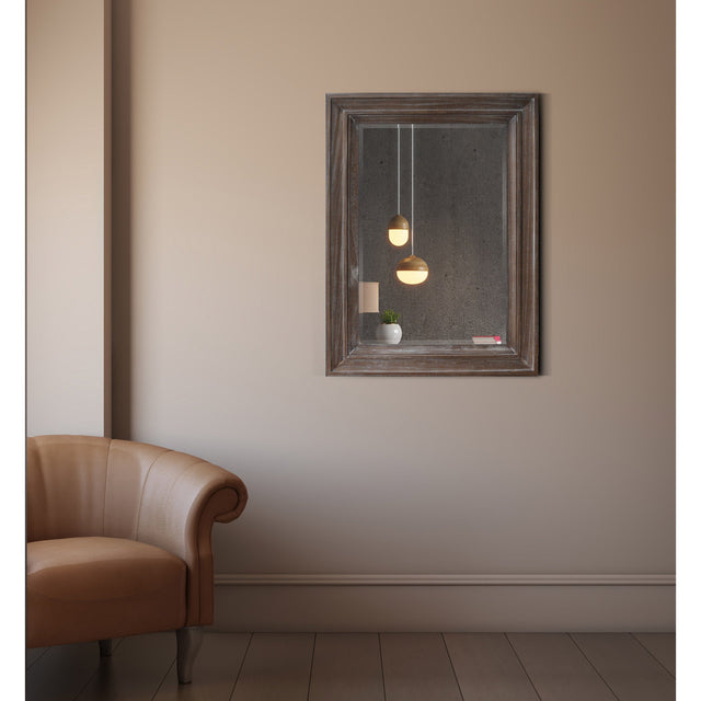 Appollo Enrico Wood Mirror, Oak Finish A0