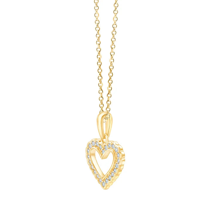 Round Brilliant Diamond Heart Pendant (0.15 ctw)
