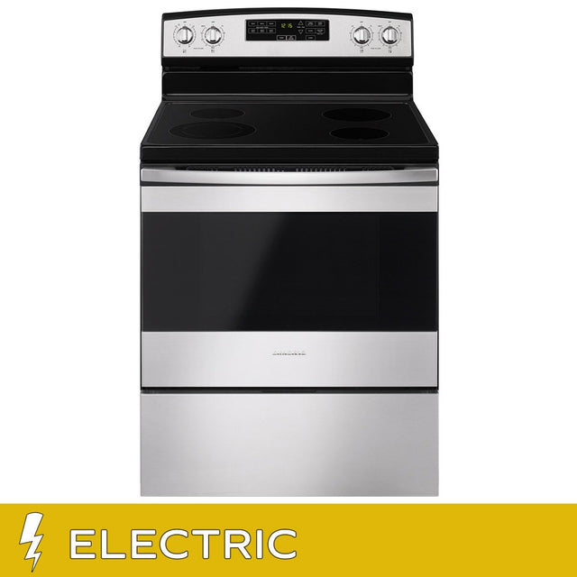 Amana 30 in. 4.8 cu ft. Stainless Steel Electric 4 Element Range with Self-Clean Option H2