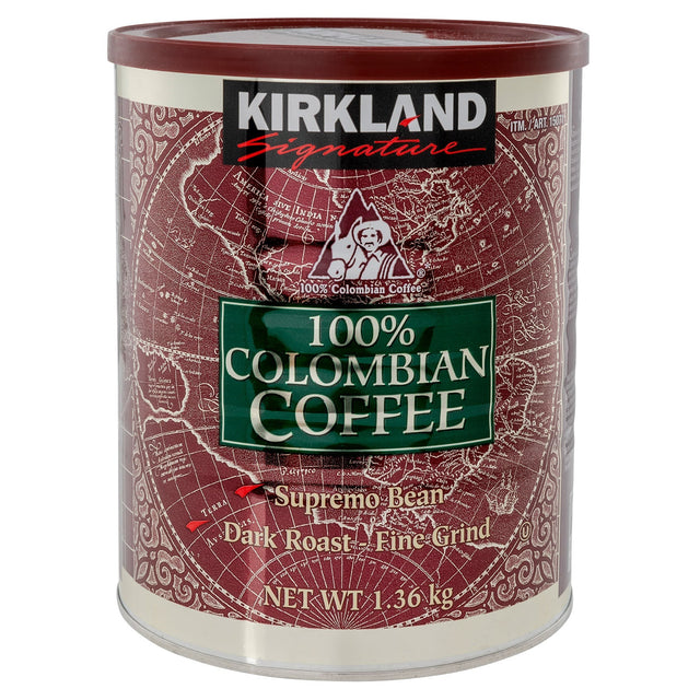 Kirkland Signature Dark Colombian Ground Coffee, 1.36 kg D1