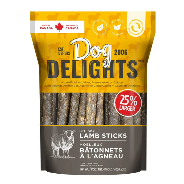Dog Delights Chewy Lamb Sticks Dog Treats 1.25 kg (2.7 lb.) U9