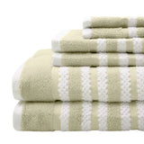 Textured Stripe Towel Set, 6-piece