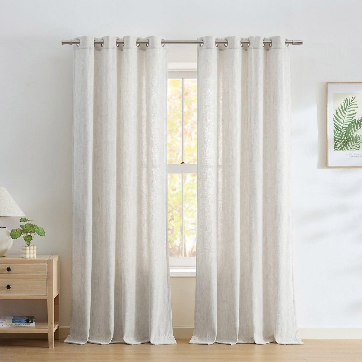 Bon Luxe Hogan Collection Light Filtering Curtain Panel, 2-panel