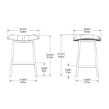 Amisco Winston Counter Stool Black Metal