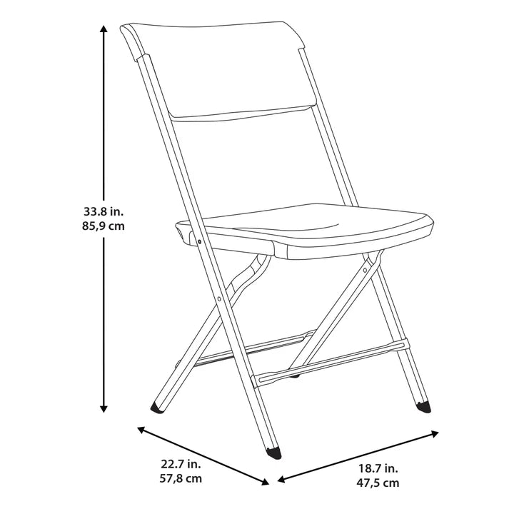 Lifetime Bypass Commercial Folding Chairs, 4-pack