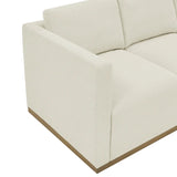 Henredon Fabric Sofa with Wood Base