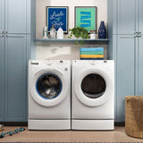 GE 28 in. 5.3 cu ft. IEC White Front Load Washer with UltraFresh Vent System