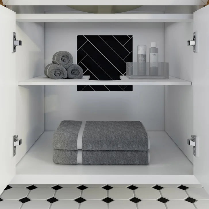 Studio Bathe Thomson II Vanity in White Finish with Engineered Stone Countertop