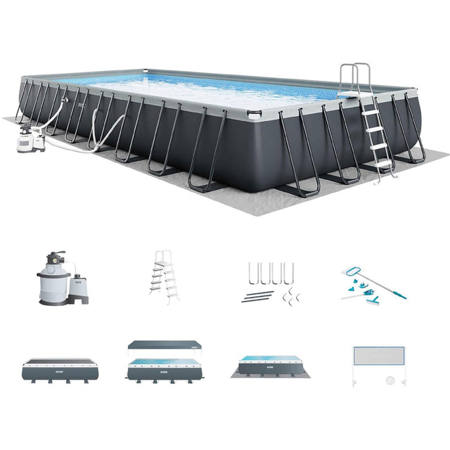 Intex 32 ft x 16 ft Ultra XTR Pool Set with Sand Filter & Saltwater System N5