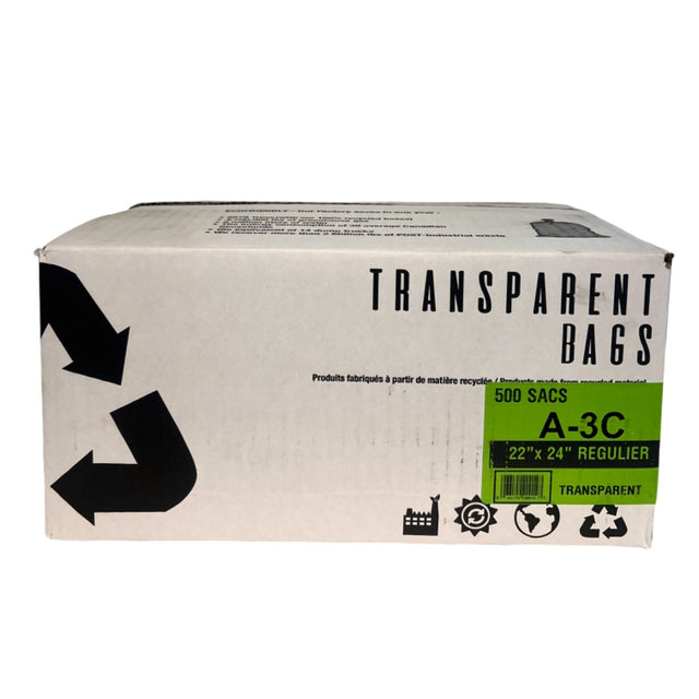 Gould Clear Garbage Bags 22 in. × 24 in., 500-pack Q8