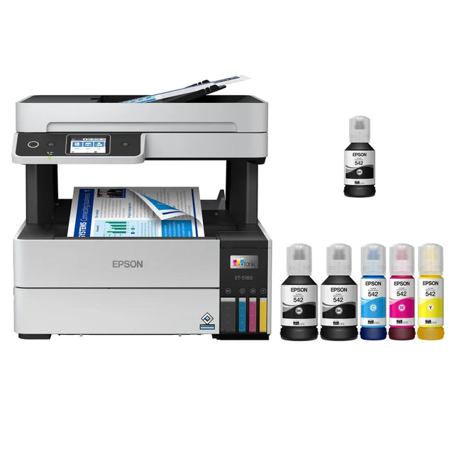 Epson EcoTank Pro ET-5180 SE Wireless All-in-One Colour Supertank Printer with Bonus Black Ink Bottle F8