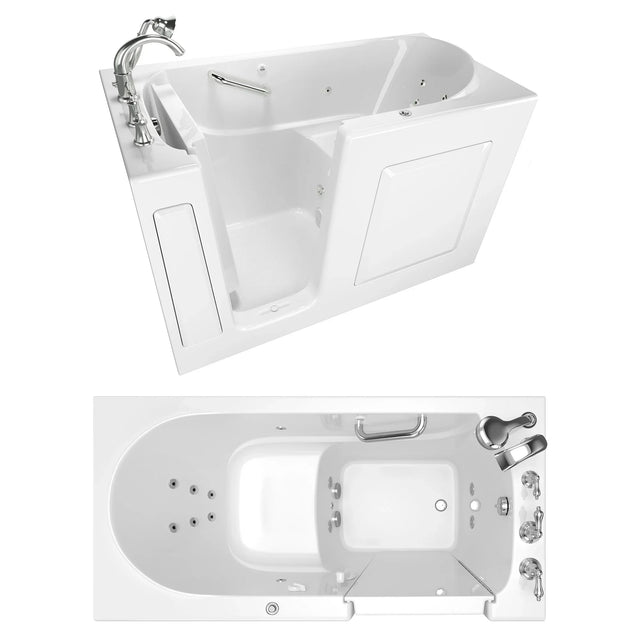 American Standard 30 in. × 60 in. Walk-in Bathtub with 13 Jet Whirlpool System, In-line Heater and QuickDrain N7