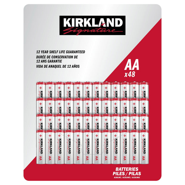 Kirkland Signature Alkaline AA Batteries, 48-count M2