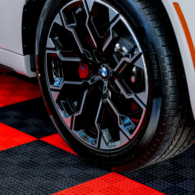 Ultralock Black & Red Perforated Garage Tiles N0