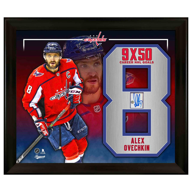 Frameworth Alex Ovechkin Washington Capitals Signed PhotoGlass Frame with Embedded Signature U6