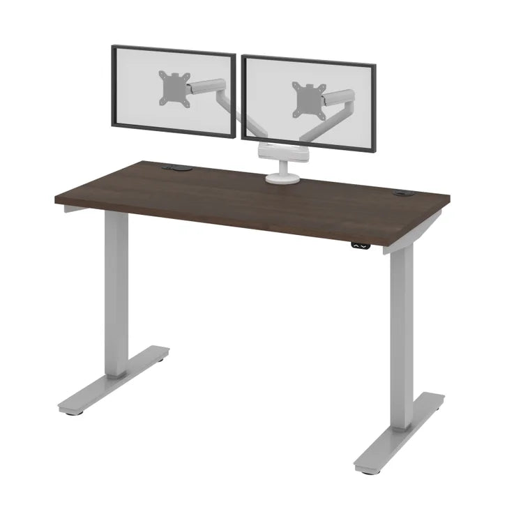 Bestar Upstand 61 cm x 122 cm (24 in. x 48 in.) Height Adjustable Desk with Dual Monitor Arm