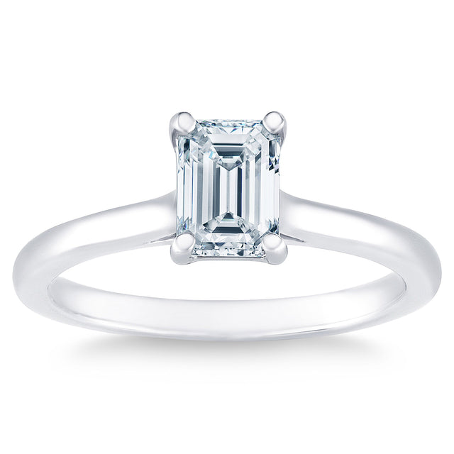 1.00 ct Emerald Cut, Clarity VVS2, Colour H, Solitaire Diamond Ring V0