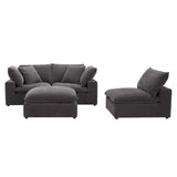 Aiden & Ivy Sereen 4-piece Modular Sofa with Ottoman