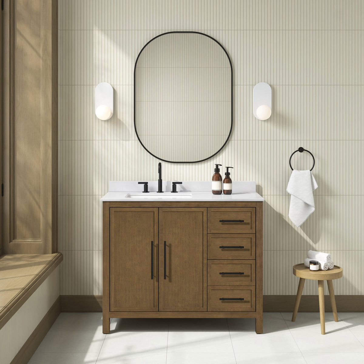 OVE Decors Eliot 42 in. Vanity with Quartz Countertop