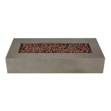 Real Flame Aegean Steel 70 in. Rectangle Fireplace